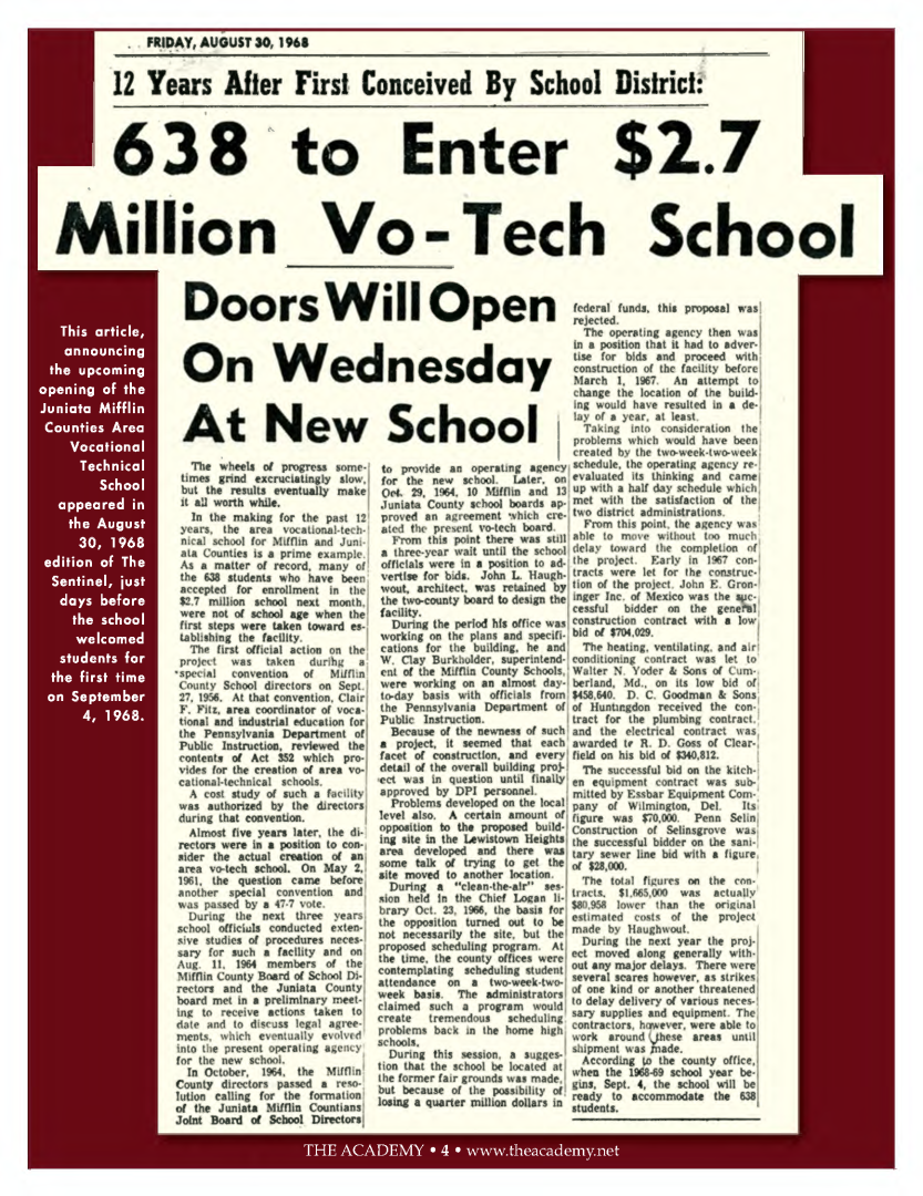 638 to Enter $2.7 Million Vo-Tech School Article Page 1